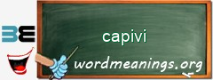 WordMeaning blackboard for capivi